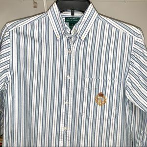Vintage 90s Lauren Ralph Lauren Womens Striped Button Down Long Sleeve Shirt 6